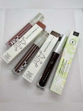 MAC Lipglass & Clinique Pop Plush Gloss Bundle - NIB